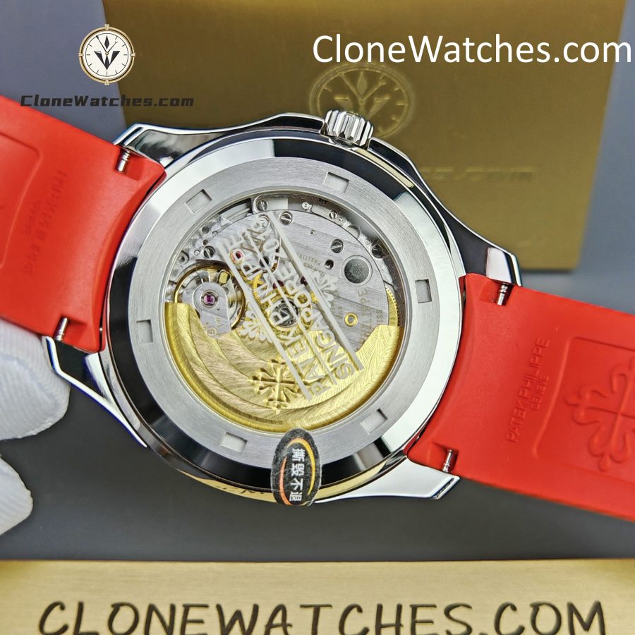 Patek Philippe Super Clone Watches 1:1 Aquanaut 5167 Black Dial 40mm Red Strap Special Edition - Image 14