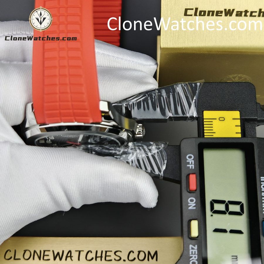 Patek Philippe Super Clone Watches 1:1 Aquanaut 5167 Black Dial 40mm Red Strap Special Edition - Image 15