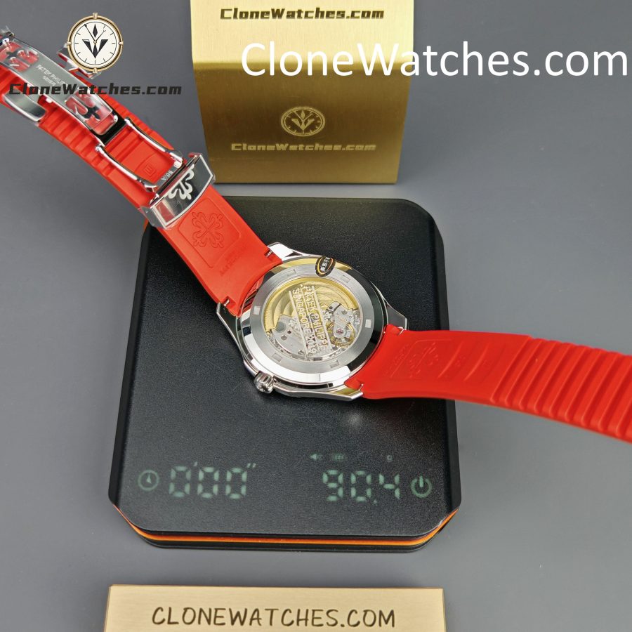Patek Philippe Super Clone Watches 1:1 Aquanaut 5167 Black Dial 40mm Red Strap Special Edition - Image 16