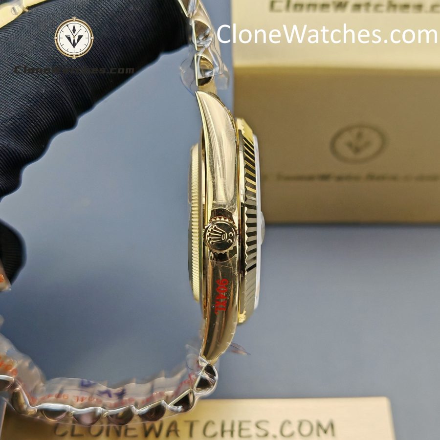 Rolex Super Clone Watches 1:1 Day Date 18K Gold Gradient Green Roman Dial 36mm m128235-0118 3255 Movement - Image 7