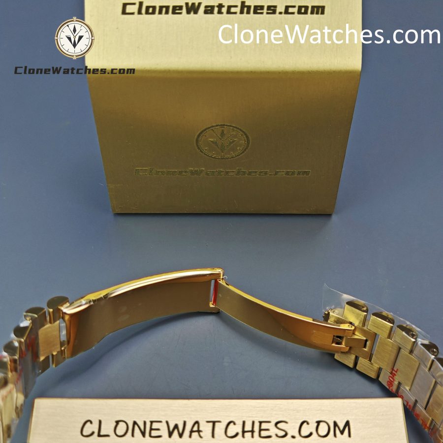 Rolex Super Clone Watches 1:1 Day Date 18K Gold Gradient Green Roman Dial 36mm m128235-0118 3255 Movement - Image 11