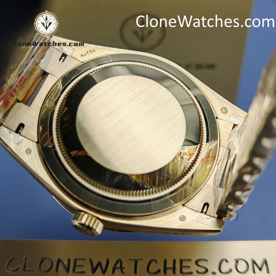 Rolex Super Clone Watches 1:1 Day Date 18K Gold Gradient Green Roman Dial 36mm m128235-0118 3255 Movement - Image 12