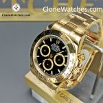 Rolex Super Clone Watches 1:1 Daytona 18K Gold Black Dial M126508-0004 4131 Movement - Image 3