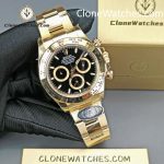 Rolex Super Clone Watches 1:1 Daytona 18K Gold Black Dial M126508-0004 4131 Movement - Image 6