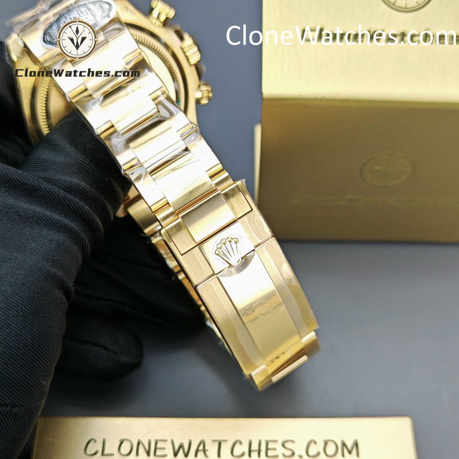 Rolex Super Clone Watches 1:1 Daytona 18K Gold Black Dial M126508-0004 4131 Movement - Image 7