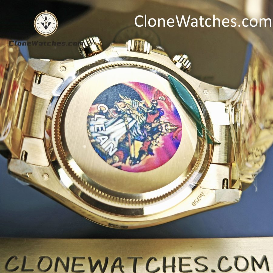 Rolex Super Clone Watches 1:1 Daytona 18K Gold Black Dial M126508-0004 4131 Movement - Image 8