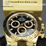 Rolex Super Clone Watches 1:1 Daytona 18K Gold Black Dial M126508-0004 4131 Movement - Image 11