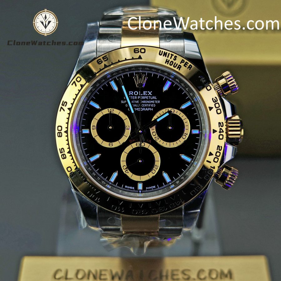 Rolex Super Clone Watches 1:1 Daytona 18k Gold Black Dial M126503-0003 4131 Movement - Image 2