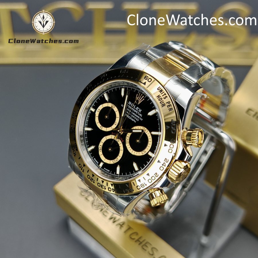 Rolex Super Clone Watches 1:1 Daytona 18k Gold Black Dial M126503-0003 4131 Movement - Image 3