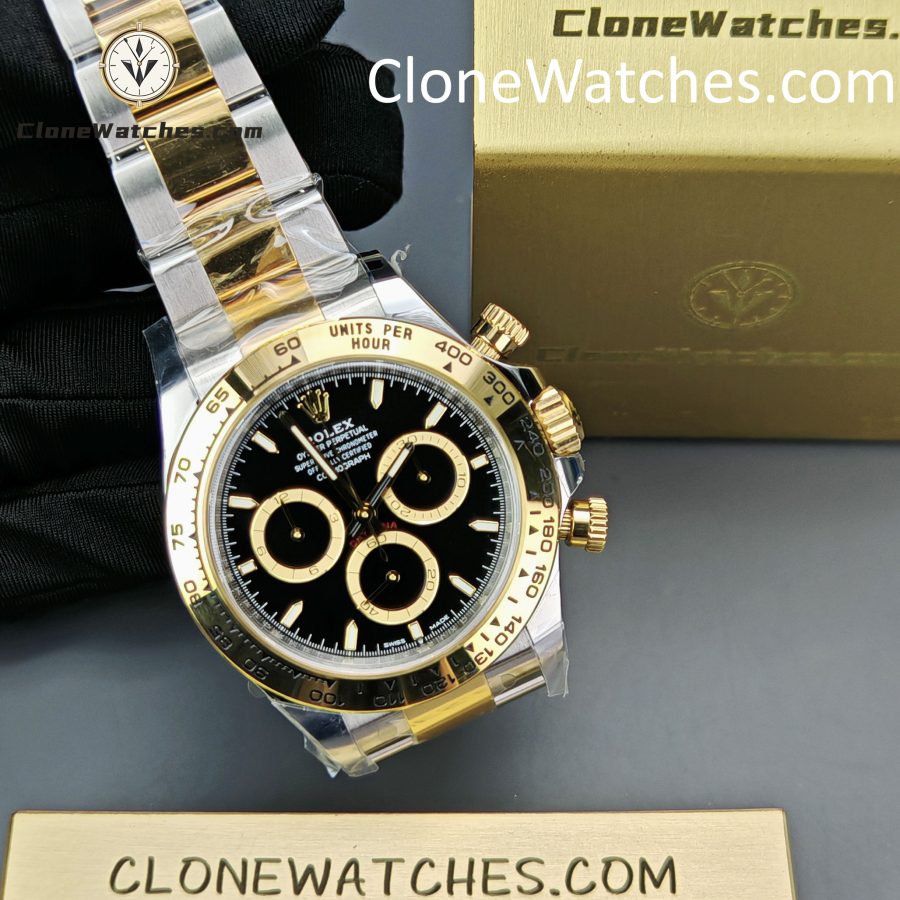 Rolex Super Clone Watches 1:1 Daytona 18k Gold Black Dial M126503-0003 4131 Movement - Image 5