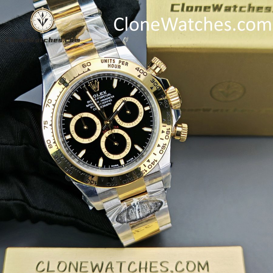 Rolex Super Clone Watches 1:1 Daytona 18k Gold Black Dial M126503-0003 4131 Movement - Image 6