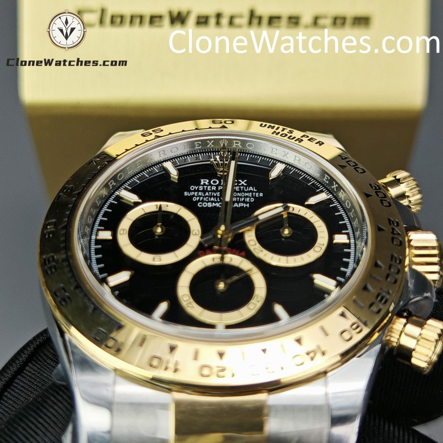 Rolex Super Clone Watches 1:1 Daytona 18k Gold Black Dial M126503-0003 4131 Movement - Image 14