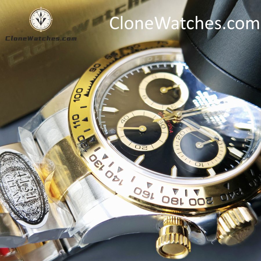 Rolex Super Clone Watches 1:1 Daytona 18k Gold Black Dial M126503-0003 4131 Movement - Image 15