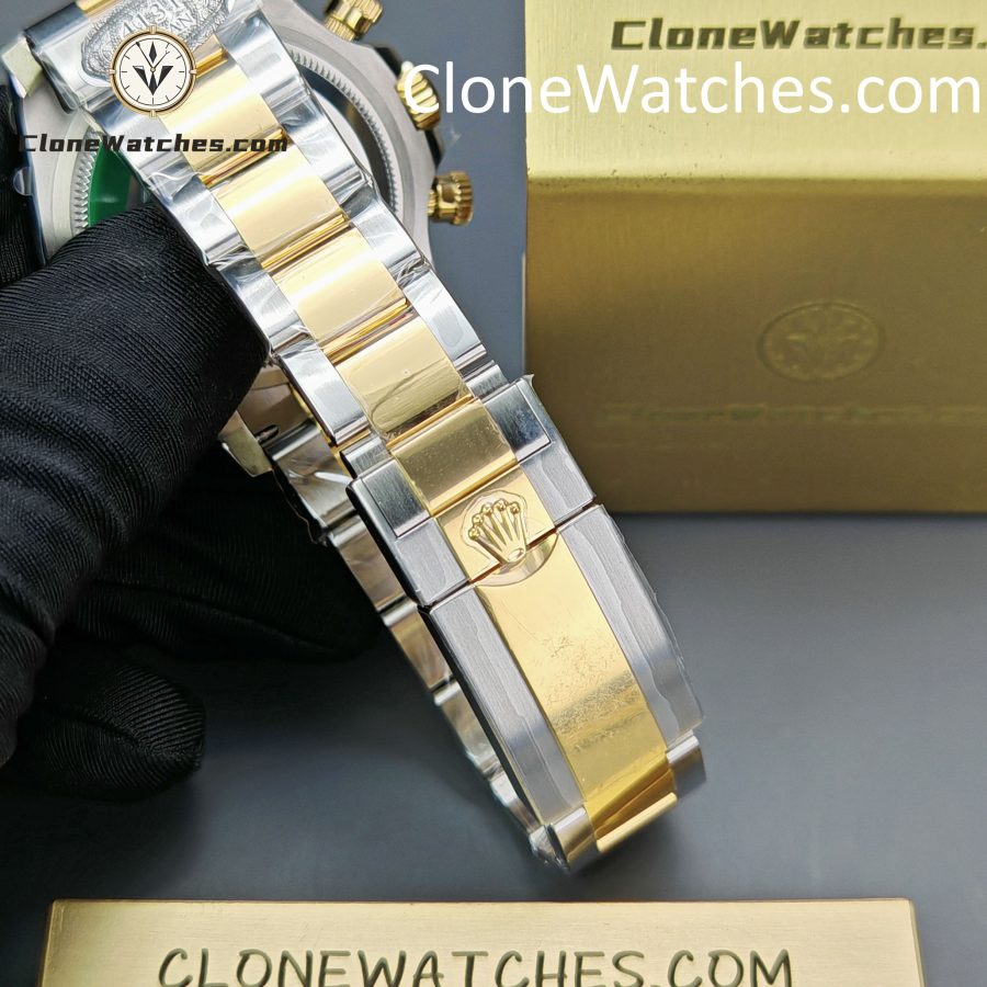 Rolex Super Clone Watches 1:1 Daytona 18K Gold Black Diamond Dial M126503-0002 4131 Movement - Image 7