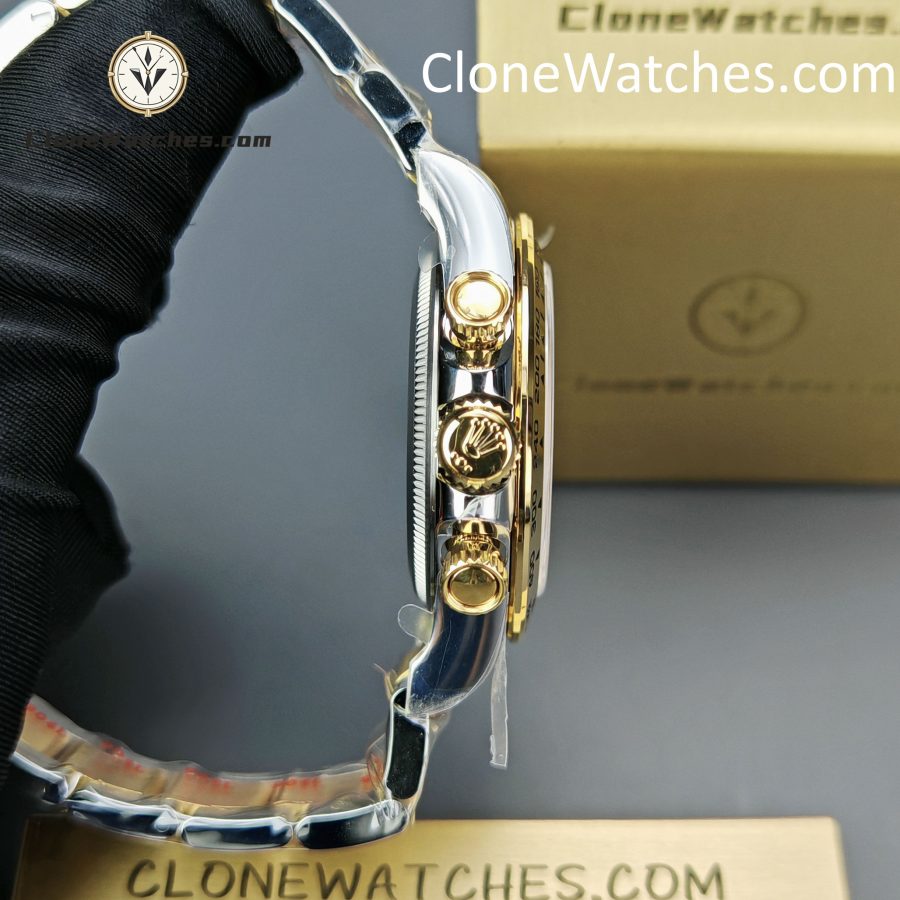 Rolex Super Clone Watches 1:1 Daytona 18K Gold Black Diamond Dial M126503-0002 4131 Movement - Image 8