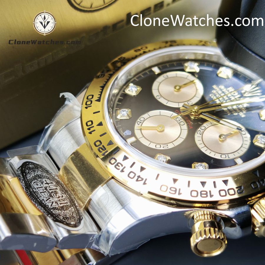Rolex Super Clone Watches 1:1 Daytona 18K Gold Black Diamond Dial M126503-0002 4131 Movement - Image 15