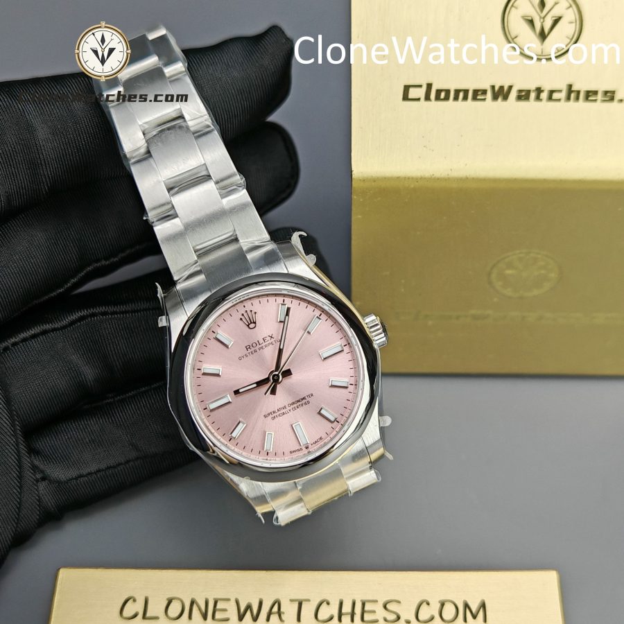 Rolex Super Clone Watches 1:1 Oyster Perpetual Pink Dial 31mm m277200-0009 2232 Movement - Image 4