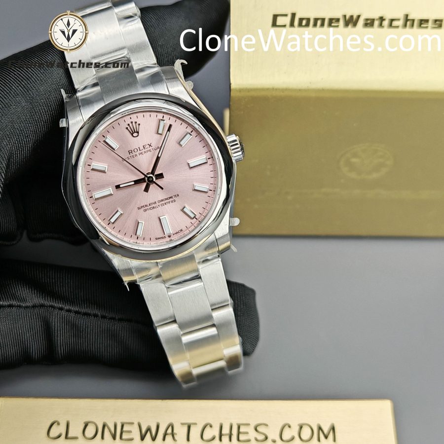 Rolex Super Clone Watches 1:1 Oyster Perpetual Pink Dial 31mm m277200-0009 2232 Movement - Image 5