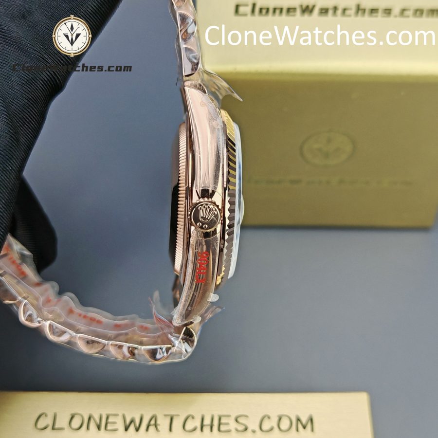 Rolex Super Clone Watches 1:1 Day Date Rose Gold Turquoise Dial 36mm m128235-0085 3255 Movement - Image 7