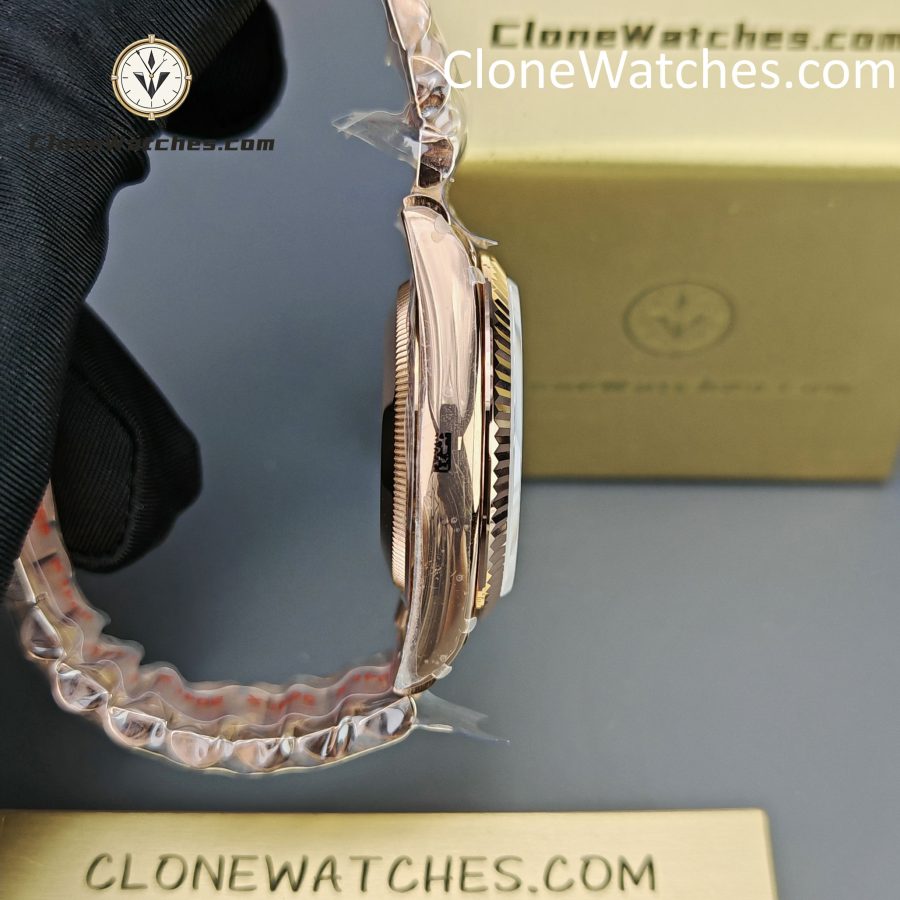 Rolex Super Clone Watches 1:1 Day Date Rose Gold Turquoise Dial 36mm m128235-0085 3255 Movement - Image 8