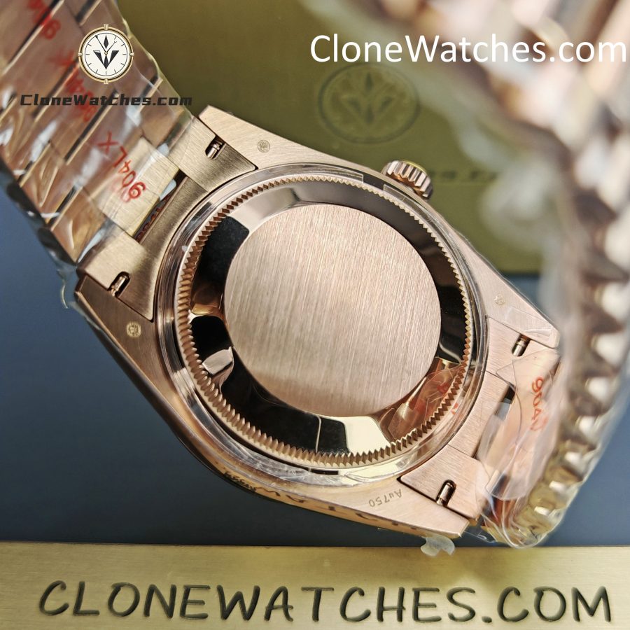 Rolex Super Clone Watches 1:1 Day Date Rose Gold Turquoise Dial 36mm m128235-0085 3255 Movement - Image 10