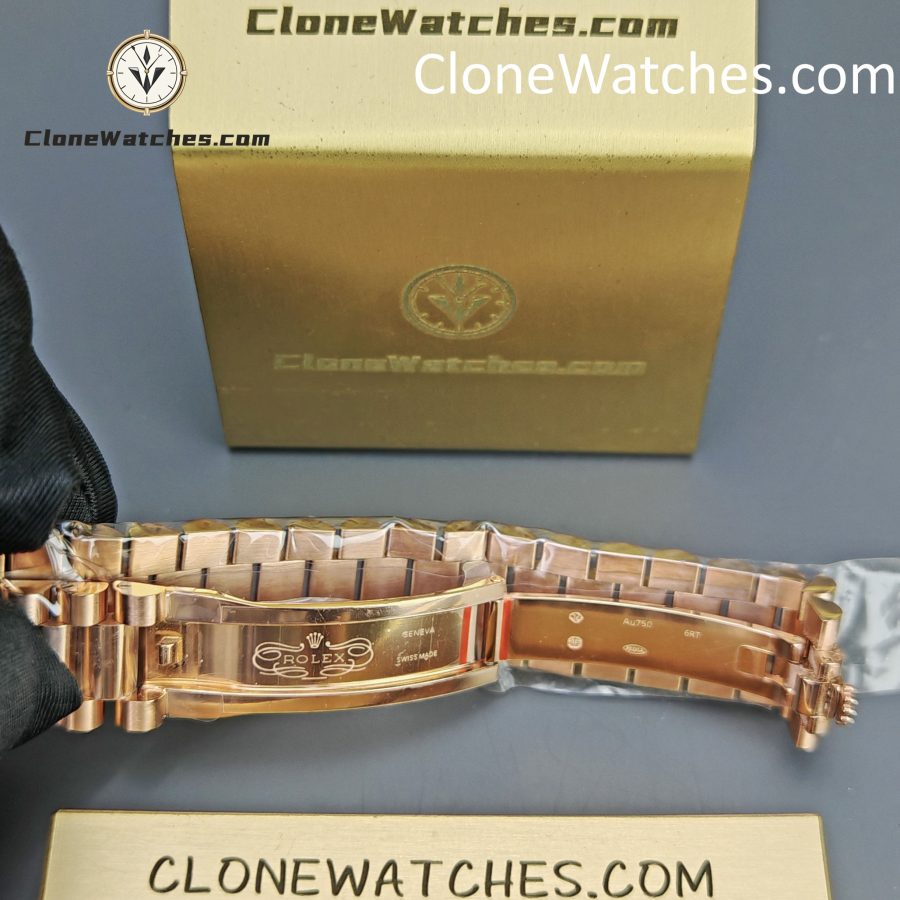 Rolex Super Clone Watches 1:1 Day Date Rose Gold Turquoise Dial 36mm m128235-0085 3255 Movement - Image 11