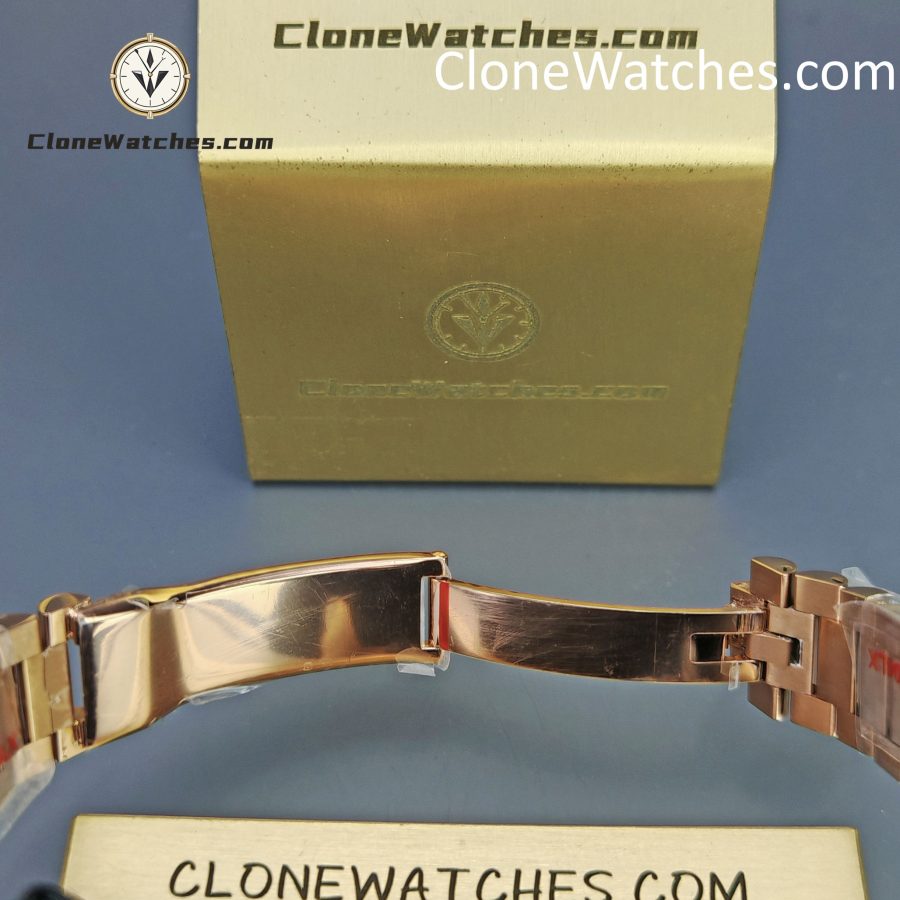 Rolex Super Clone Watches 1:1 Day Date Rose Gold Turquoise Dial 36mm m128235-0085 3255 Movement - Image 12