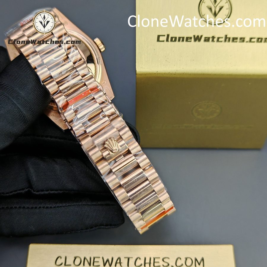 Rolex Super Clone Watches 1:1 Day Date Rose Gold White Dial 36mm m128235-0070 3255 Movement - Image 5