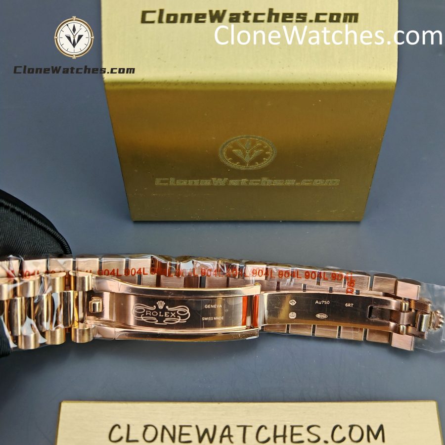 Rolex Super Clone Watches 1:1 Day Date Rose Gold White Dial 36mm m128235-0070 3255 Movement - Image 10