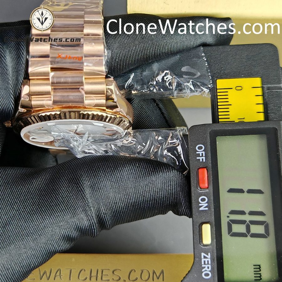 Rolex Super Clone Watches 1:1 Day Date Rose Gold White Dial 36mm m128235-0070 3255 Movement - Image 13
