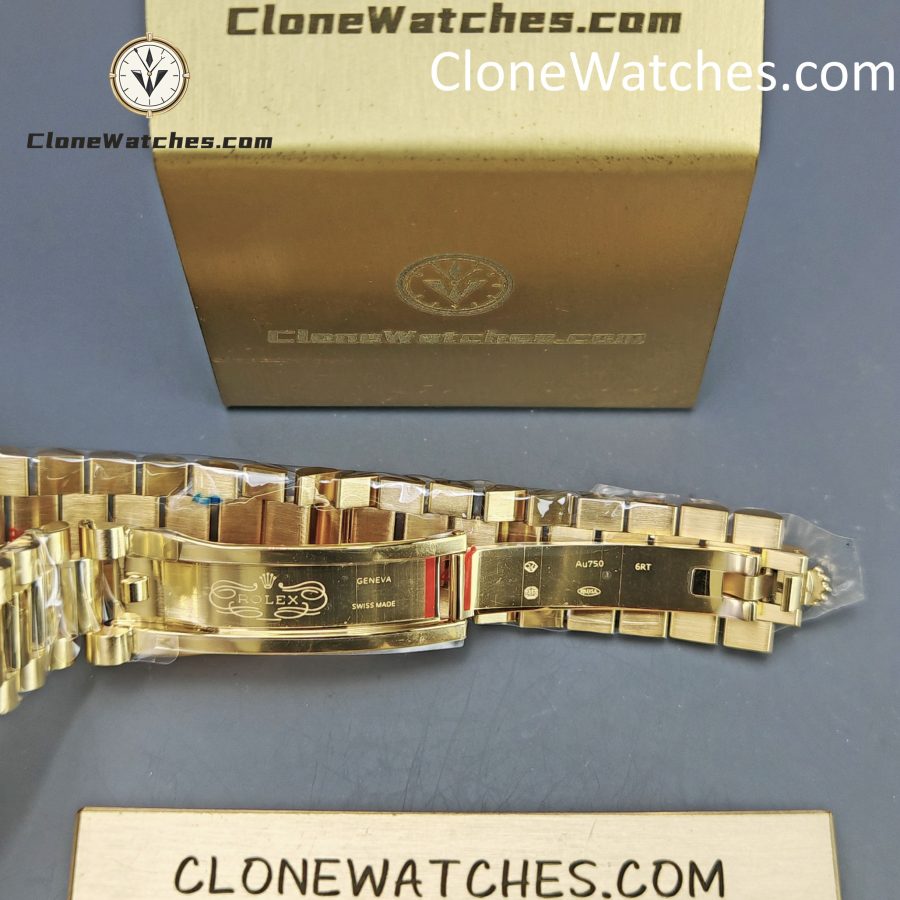 Rolex Super Clone Watches 1:1 Day Date 18K Gold White Dial 36mm m128238-0076 3255 Movement - Image 10