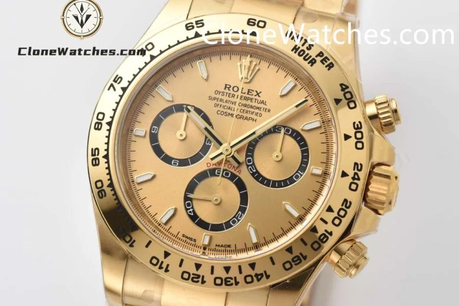 Rolex Super Clone Watches 1:1 Daytona 18K Gold Gold Dial M126508-0005 4131 Movement - Image 2