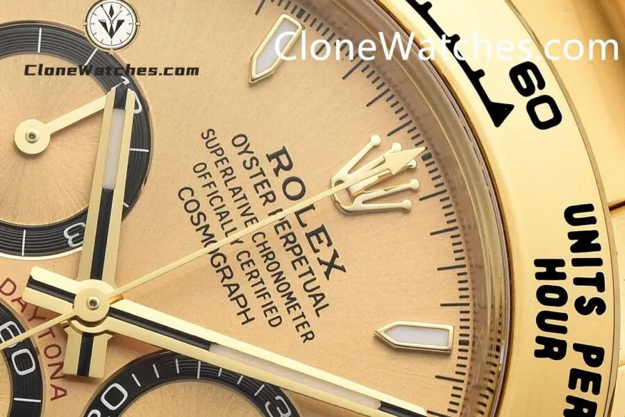 Rolex Super Clone Watches 1:1 Daytona 18K Gold Gold Dial M126508-0005 4131 Movement - Image 4