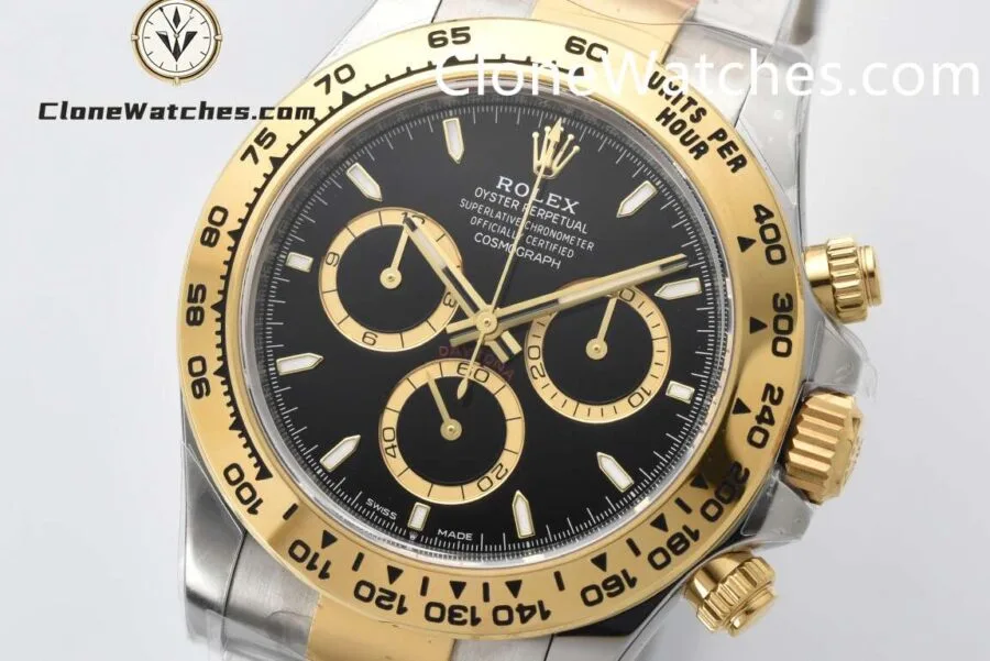 Rolex Super Clone Watches 1:1 Daytona 18k Gold Black Dial M126503-0003 4131 Movement - Image 2