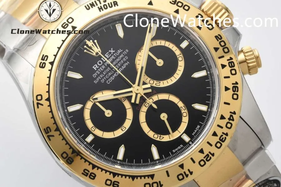 Rolex Super Clone Watches 1:1 Daytona 18k Gold Black Dial M126503-0003 4131 Movement - Image 3