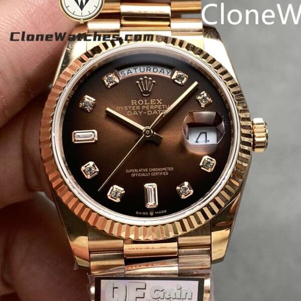 Super Clone Watches – Rolex Day Date Rose Gold m128235 -0037 