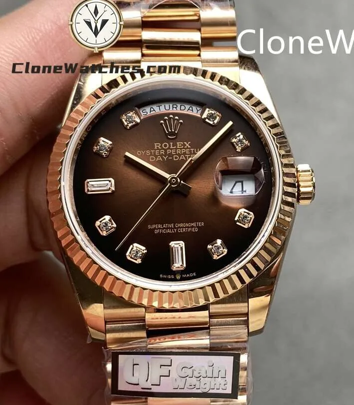 Super Clone Watches – Rolex Day Date Rose Gold m128235 -0037 