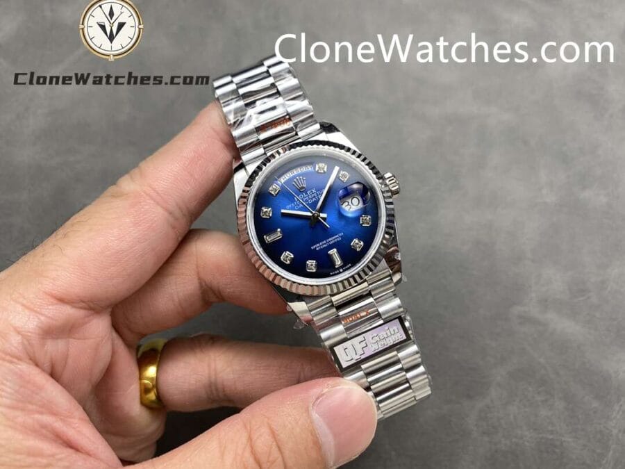 Rolex Super Clone Watches 1:1 Day Date Gradient Blue Dial 36mm m128239-0023 3255 Movement - Image 4