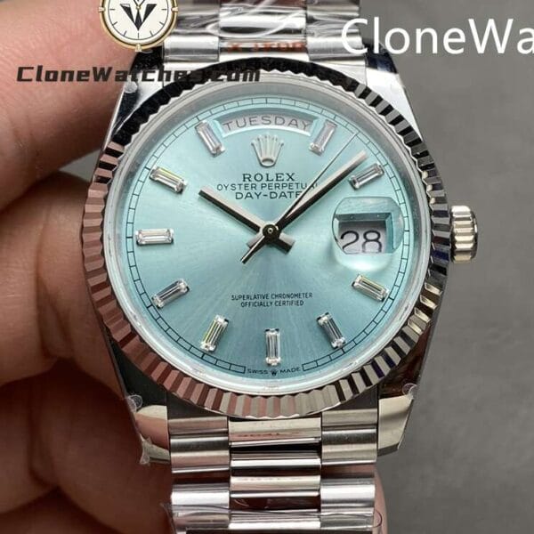 Super Clone Watches – Rolex  Day Date Ice Blue Dial m128236-0009