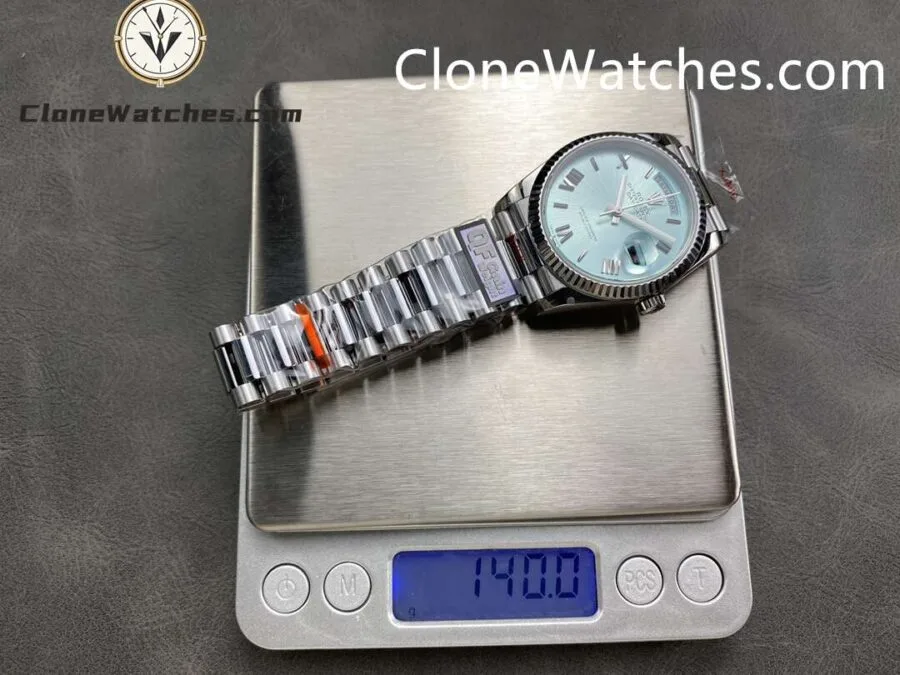 Rolex Super Clone Watches 1:1 Day Date Ice Blue Dial 36mm m128236-0018 3255 Movement - Image 9