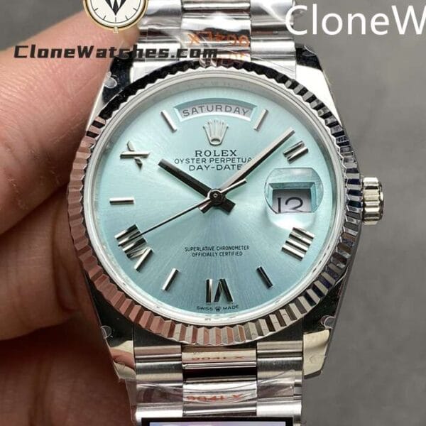 Super Clone Watches – Rolex  Day Date Ice Blue Dial m128236-0018