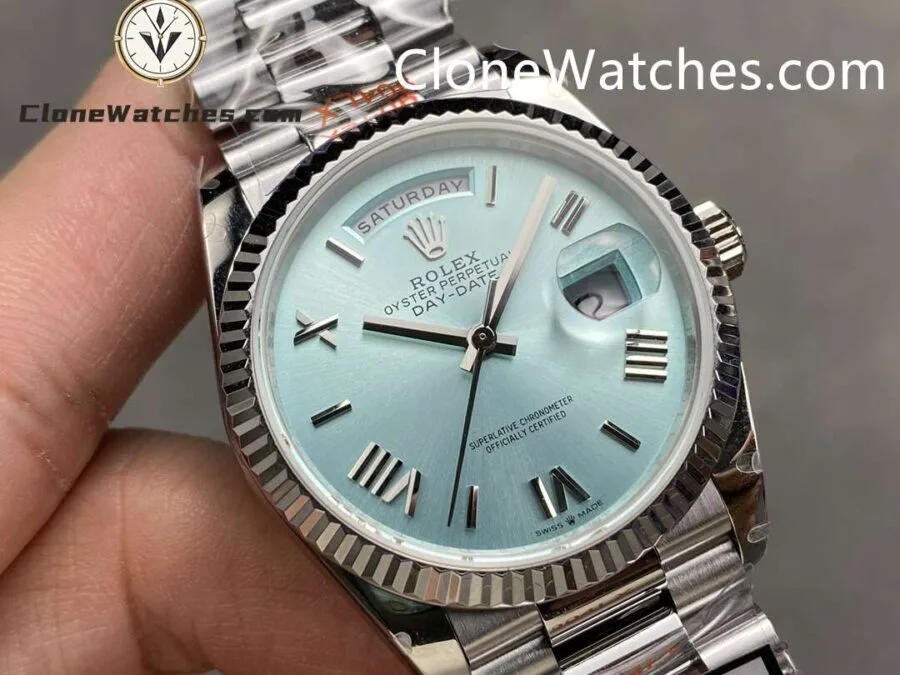 Rolex Super Clone Watches 1:1 Day Date Ice Blue Dial 36mm m128236-0018 3255 Movement - Image 3