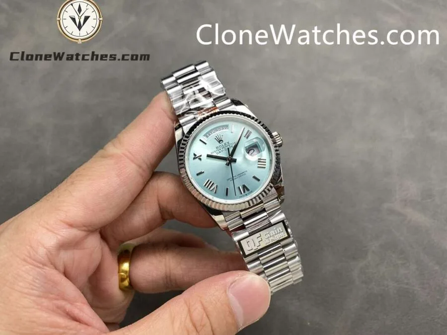 Rolex Super Clone Watches 1:1 Day Date Ice Blue Dial 36mm m128236-0018 3255 Movement - Image 4