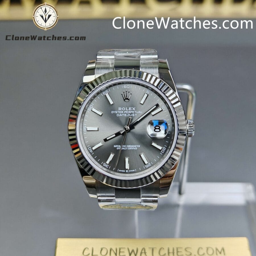 Super Clone Watches – Rolex DateJust Gray Dial  Oyster