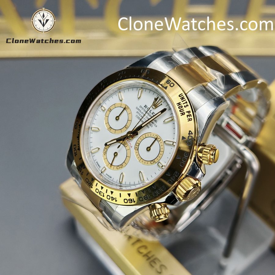 Rolex super clone watch 1:1 Daytona 18k gold m126503-0001 White Dial 4131 movement - Image 3