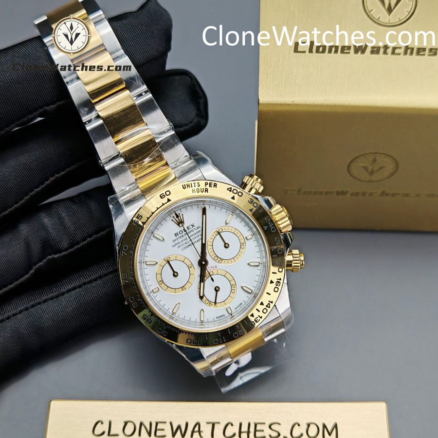 Rolex super clone watch 1:1 Daytona 18k gold m126503-0001 White Dial 4131 movement - Image 5