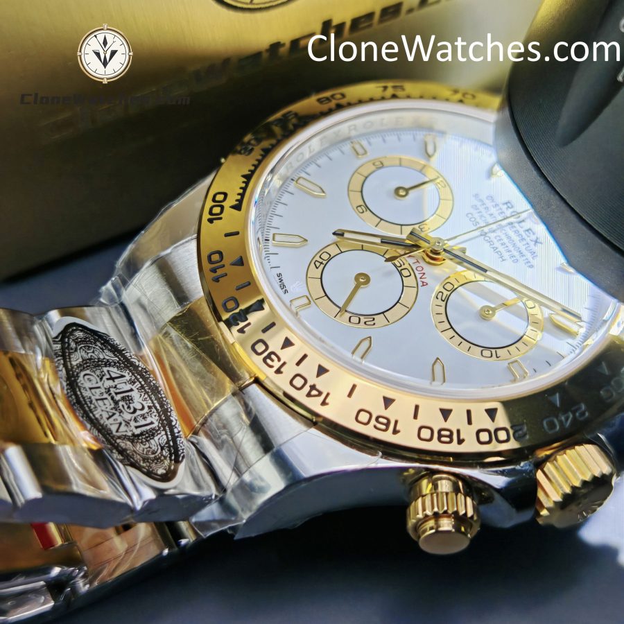 Rolex super clone watch 1:1 Daytona 18k gold m126503-0001 White Dial 4131 movement - Image 15