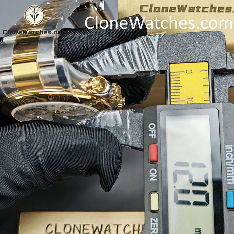 Rolex super clone watch 1:1 Daytona 18k gold m126503-0001 White Dial 4131 movement - Image 16