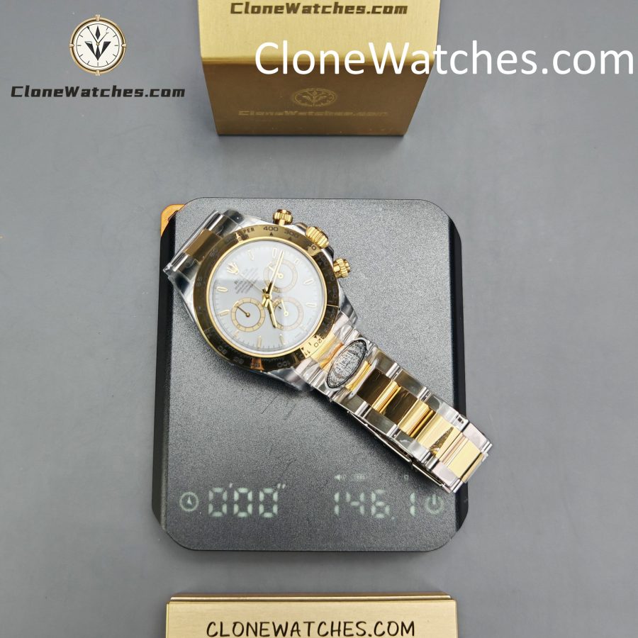 Rolex super clone watch 1:1 Daytona 18k gold m126503-0001 White Dial 4131 movement - Image 17