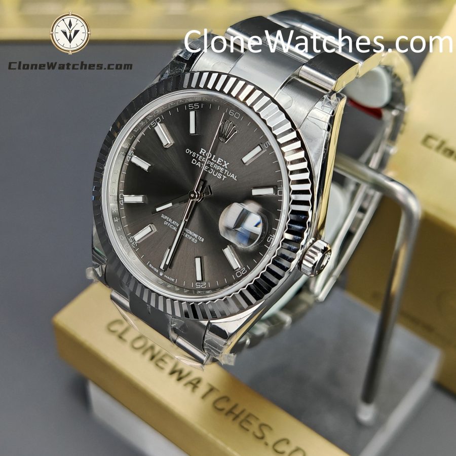 Rolex Super Clone Watches 1:1 DateJust Gray Dial m126334-0013 Oyster 41MM 3235 Movement - Image 3